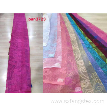 Polyester Warp Paper Printing Lace Window Curtains Fabric